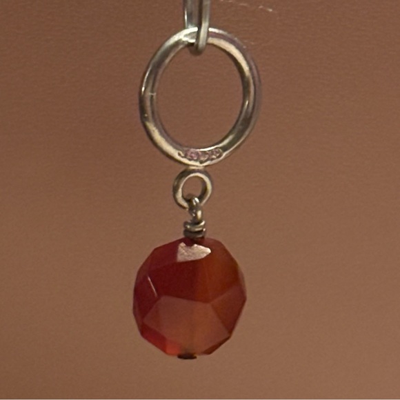 Silpada Carnelian Sterling Silver Charm from set of 3 ‘POP OF COLOR’ S3530 - Picture 12 of 14